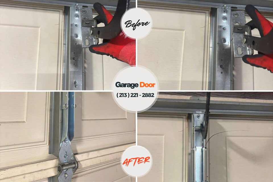 Before and after: garage door repair Morgan County